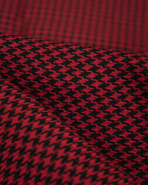 Houndstooth red & black fabric Nylon