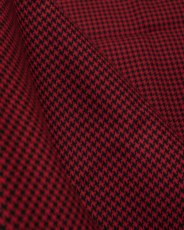 Houndstooth red & black fabric Nylon