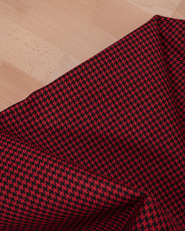Houndstooth red & black fabric Nylon