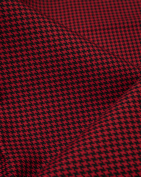 Houndstooth red & black fabric Nylon