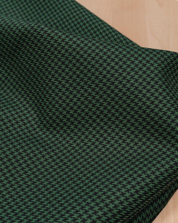 Houndstooth green & black fabric Nylon