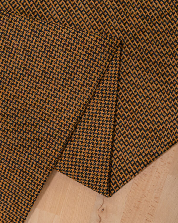 Houndstooth gold & black fabric Nylon