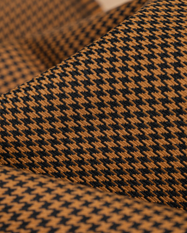 Houndstooth gold & black fabric Nylon