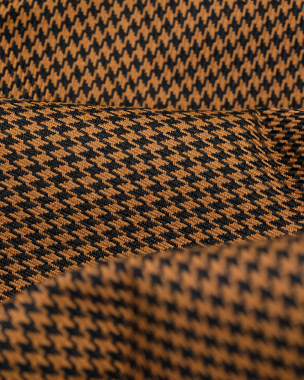Houndstooth gold & black fabric Nylon