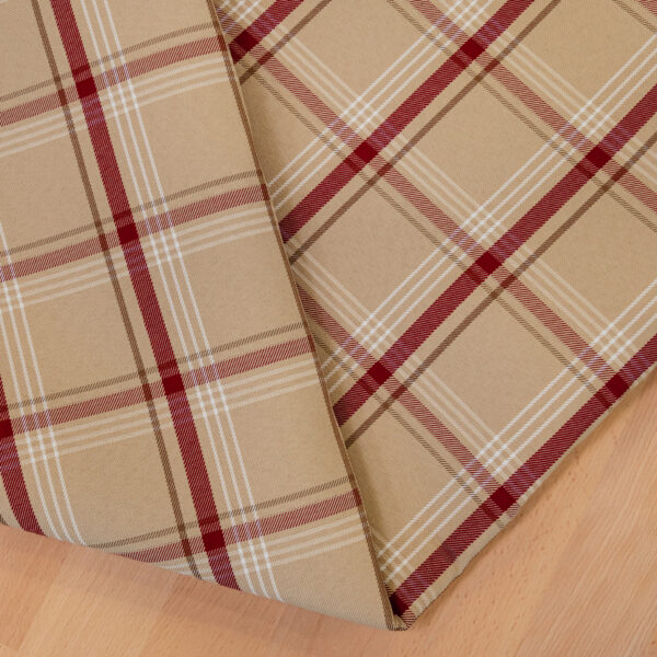 Classic Beige & Red Heritage tartan
