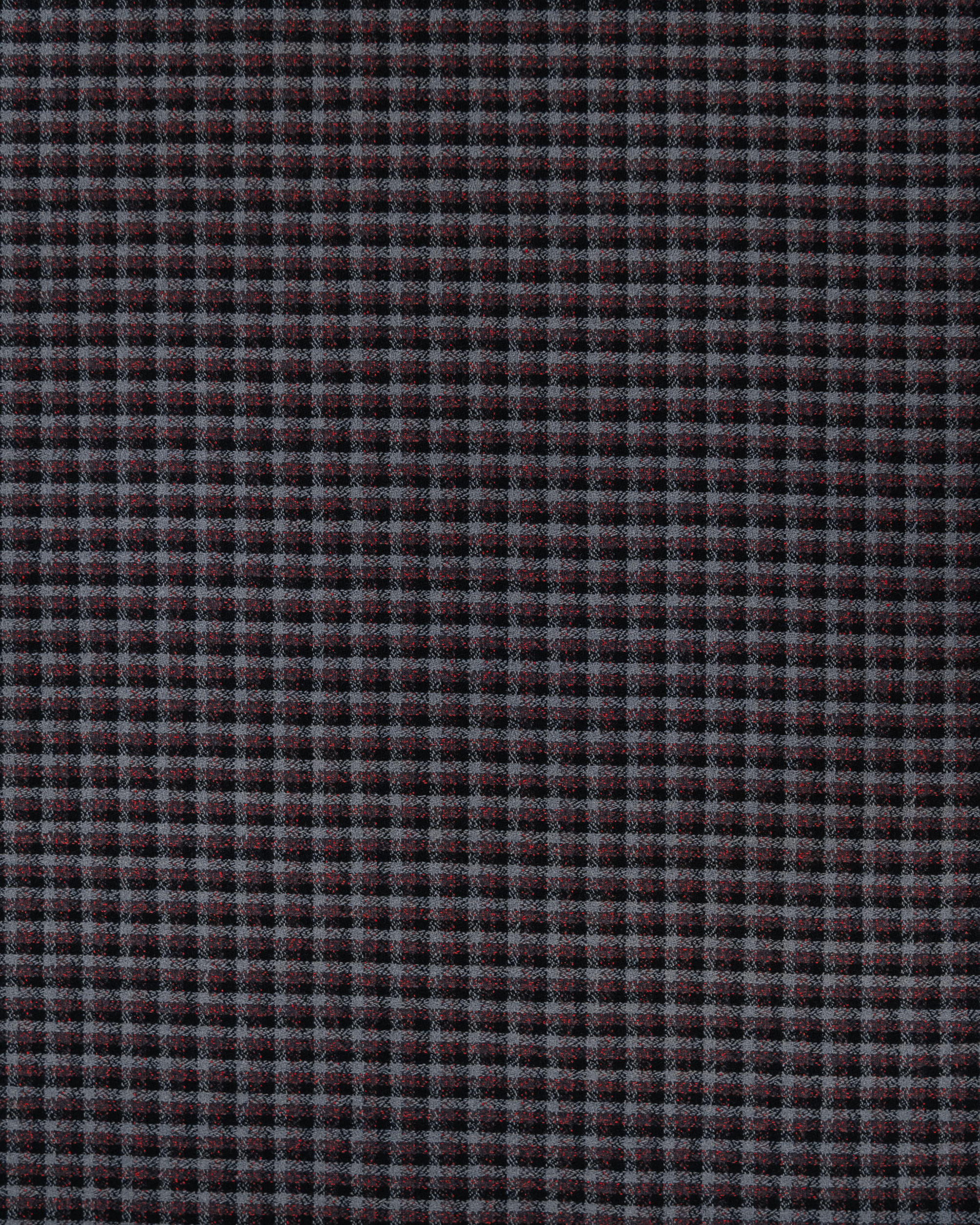 Fabric in Black, red, grey checkered - Image 7