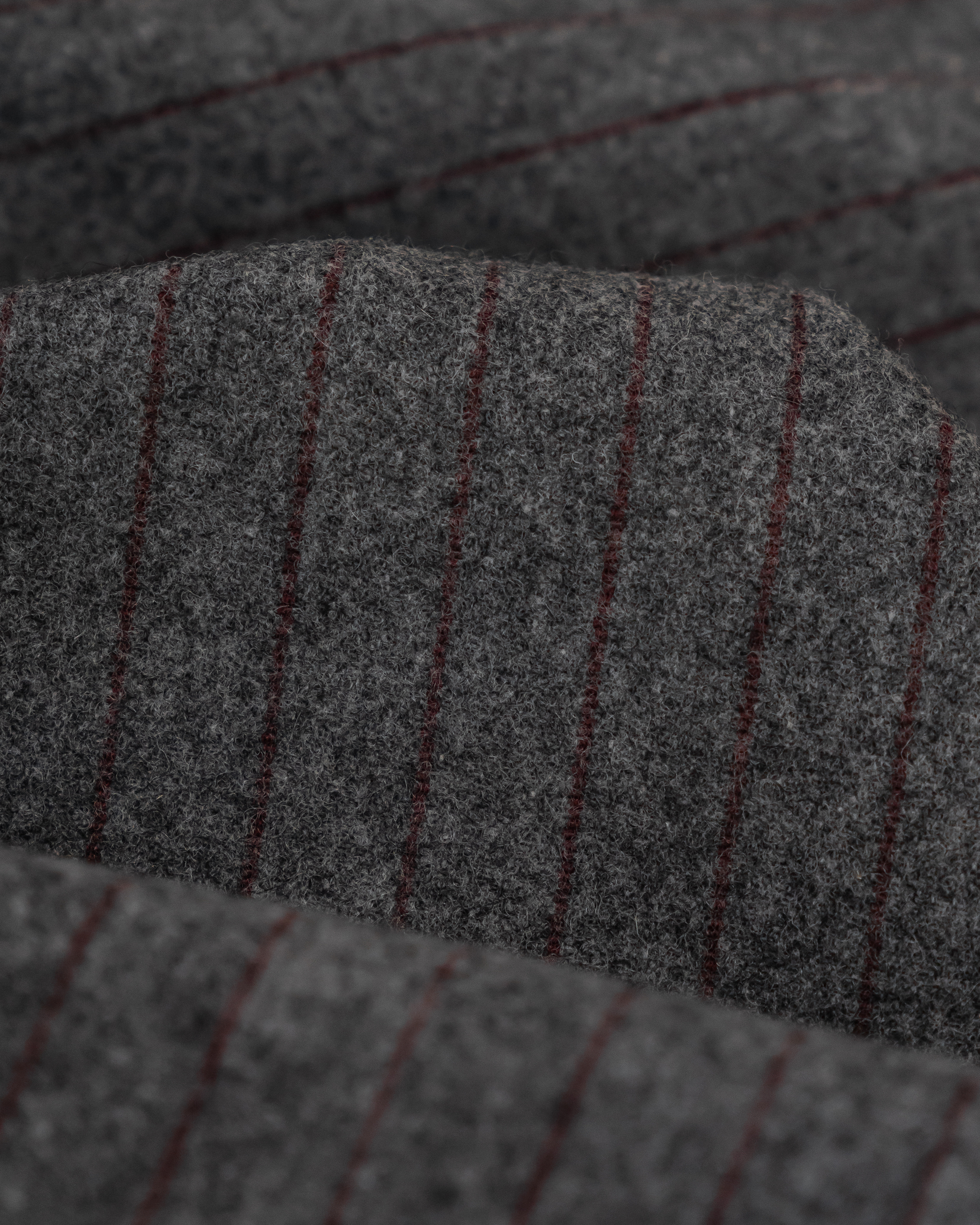 Stripes Flannel grey (red stripes) – Bild 5