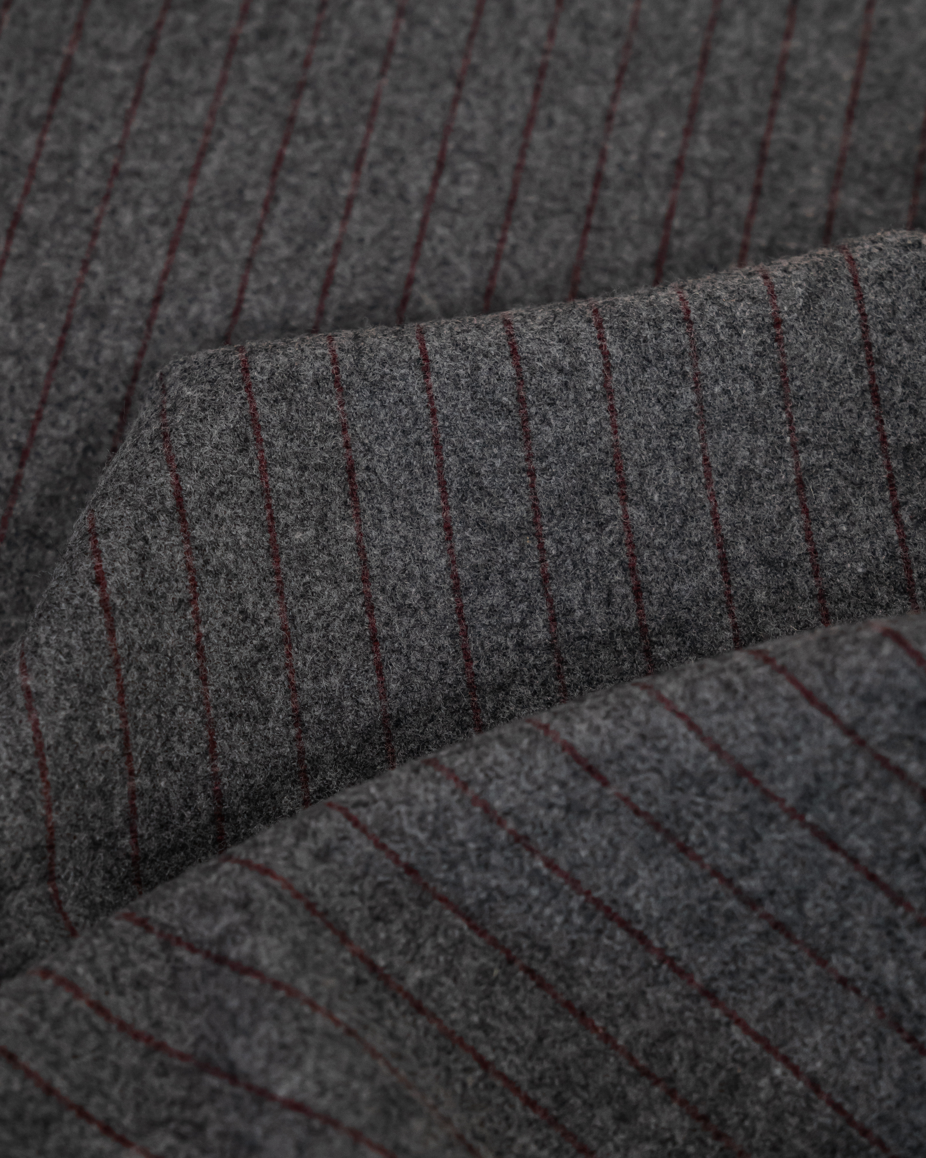 Stripes Flannel grey (red stripes) – Bild 6