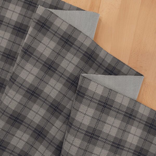 Grey Check with Blue Stripes