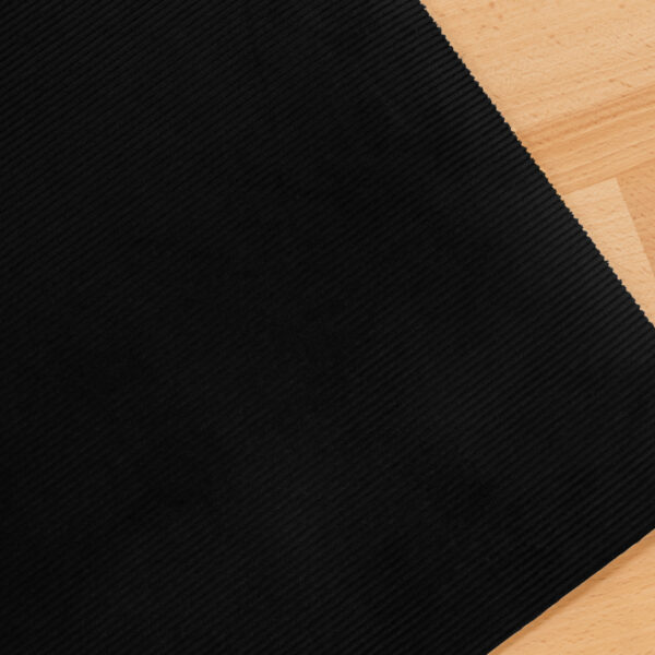 Black Ribbed Upholstery