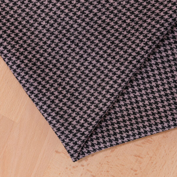 Houndstooth black & mauve
